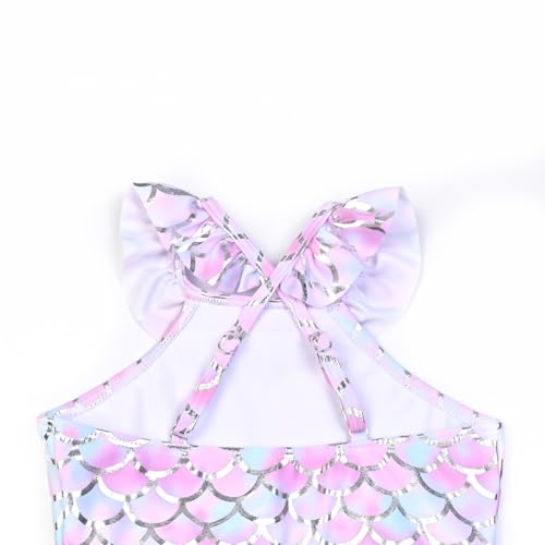 Image of CHILDRENSTAR Little Girls Tankini Swimsuit 2 Pieces Bathing Suit for Kids | Quick-Dry Cross-Back Adjustable Ruffles with Bow Decor Swimming Tankini and Short For Beach and Pool