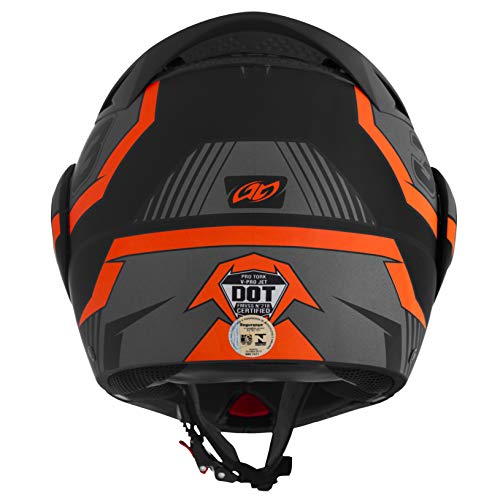 Pro Tork Capacete V-Pro Jet 3 Fosco 62 Preto/Laranja