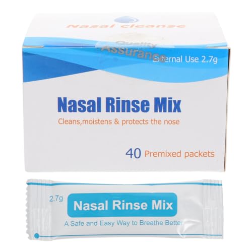 SKISUNO 1 Box Nasal Rinse Salt Packets Box Non-iodized Fine Grind Fast Dissolve Saline Mix Nose Cleaner for Nasal Wound Care