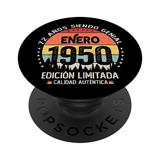 Regalo 72 años Cumpleaños Hombre Mujer - Enero 1950 PopSockets PopGrip Intercambiable