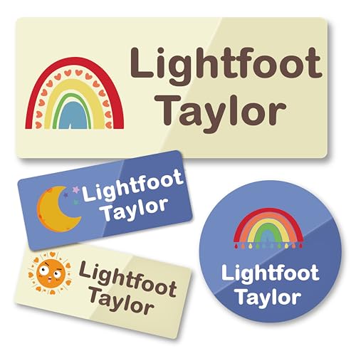 Calcomanías Personalizadas Para Ropa, 89 Pcs Etiquetas con Nombre Para Niños y Adultos, Pegatinas Nombre Personalizado Para Ropa, Guardería, útiles Escolares, Juguetes, Utensilios