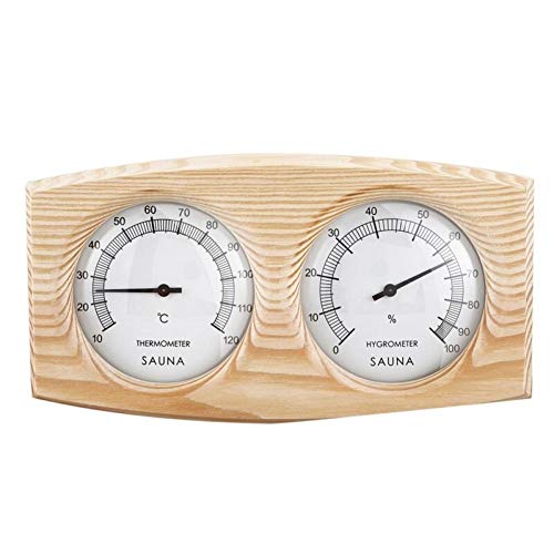 Lankater Accesorios Resistentes Sauna De Madera Termómetro Higrómetro De Vapor Sauna Termómetro Humedad Instrumento Medidor De Temperatura De Sauna