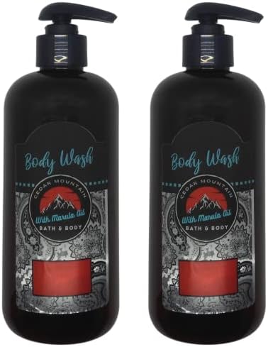 Cedar Mountain Chocolate Chip Cookie Body Wash with Marula Oil, 12 Oz (2 Pack)