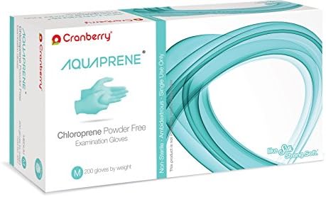 Cranberry Aquaprene Chloroprene Powder Free Exam Gloves