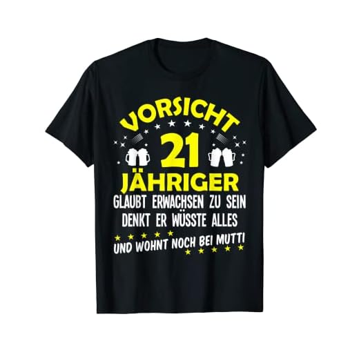 Hombre Vorsicht 21 Jahrriger Geburtstag - Tarjeta de felicitación de 21º cumpleaños Camiseta