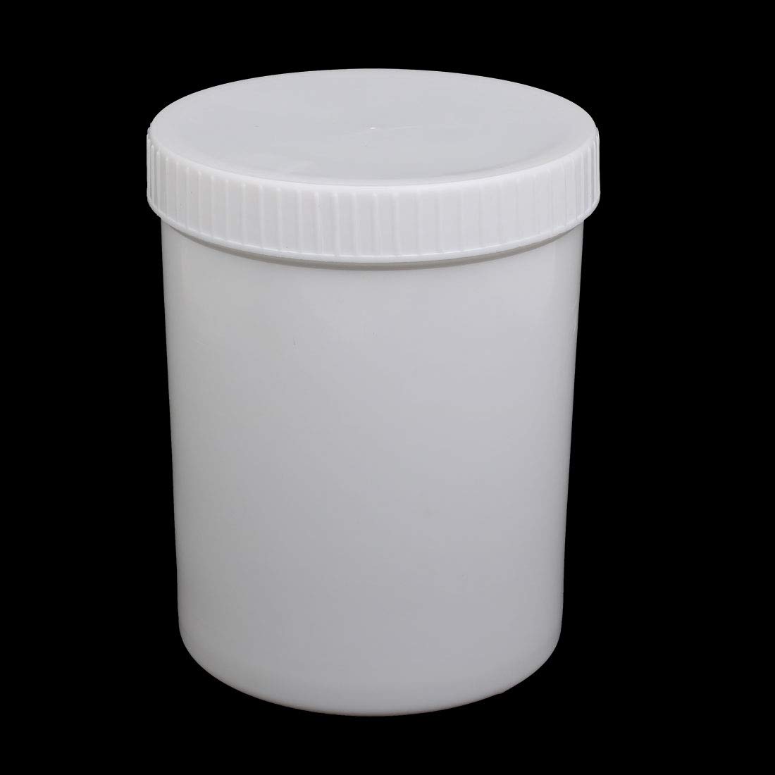 Aexit 1000ml HDPE gauge Plastic Wide Mouth Round Laboratory Experiment Bottle White 5pcs