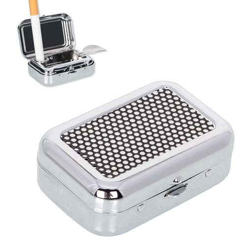 JDXun Cenicero Portatil, Mini Cenicero de Bolsillo, Ceniceros Portátiles para Viajes al Aire Libre Senderismo Camping Pesca en la Playa (Negro)