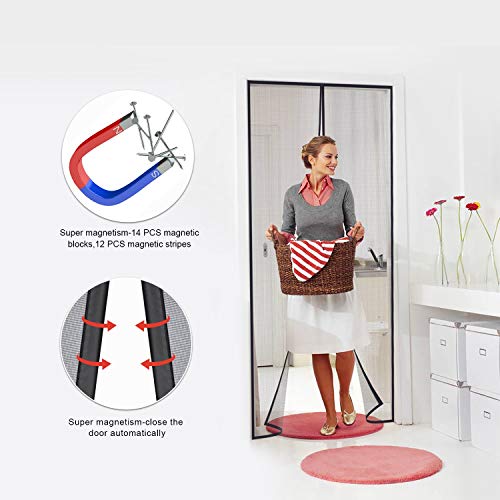 AMCER Tenda Zanzariera Magnetica 85x240cm, Tende