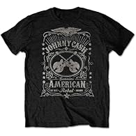 An official licensed unisex soft-style cotton Tee featuring the Johnny Cash 'American Rebel' design motif; This high quality t-shirt is available in a black colorway Short Sleeves soft-style cotton