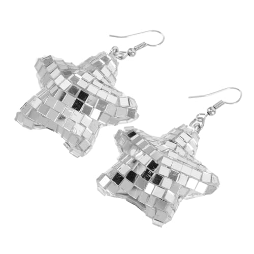 Boucles d'oreilles disco en forme d'étoile pendante pour femme