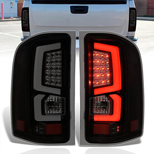 AJP Distributors LED DRL Bar Rear Brake Tail Lights Stop Lamps Housing Assembly Left Right Compatible/Replacement For Silverado 1500 2500 3500 2007 2008 2009 2010 2011 2012 2013 07 08 09 10 11 12 13