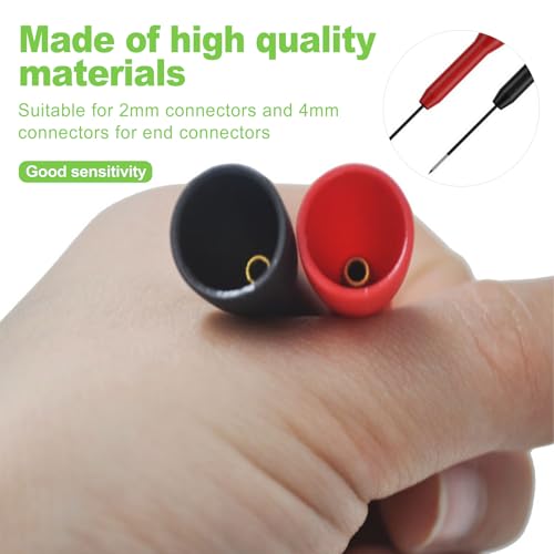 Image of 2 Pack 2mm Multimeter Needle Probes, 600V /10A Non-Destructive Test Probes, Back Probe Pins for Fluke Leads, Extended Wire Piercing Volt Meter Test Leads
