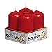 Price comparison product image Bolsius Red 4 Pillar Candles 10cm x 5cm
