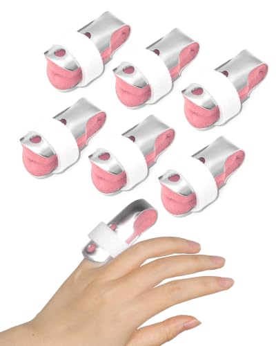Image of Kids Finger Splint, Pinky Support Brace, 6PCS, Small, Pink | For Arthritis and Knuckle Care; Finger Brace Stabilizers for Joint Support and Immobilization