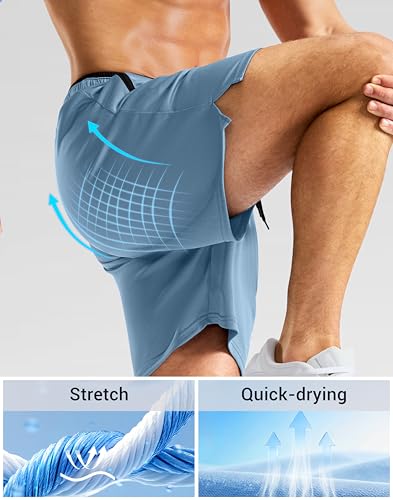 Image of G Gradual Men's Gym Workout Shorts Zipper Pockets 5 inch / 7 inch Quick Dry Breathable Runing Athletic Short for Men