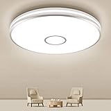 ⚡ Hochwertige Badezimmer Lampe: Öuesen Deckenlampe wurden die CE / ROHS / FCC Zertifizierung mit einer Lebensdauer von bis zu 30.000 Stunden, Geräuschlos, Flimmerfrei und Blendfrei. Damit erhalten Sie ein lang anhaltendes Licht und müssen die Glühbirne nicht mehr ersetzen. Die Lampe Badezimmer strahlt ein neutrales weißes Licht von 4000k aus, und das weiche Licht ist wie Tageslicht. Es eignet sich sehr gut für Küche, Badezimmer, Wohnzimmer, Schlafzimmer und Flure.