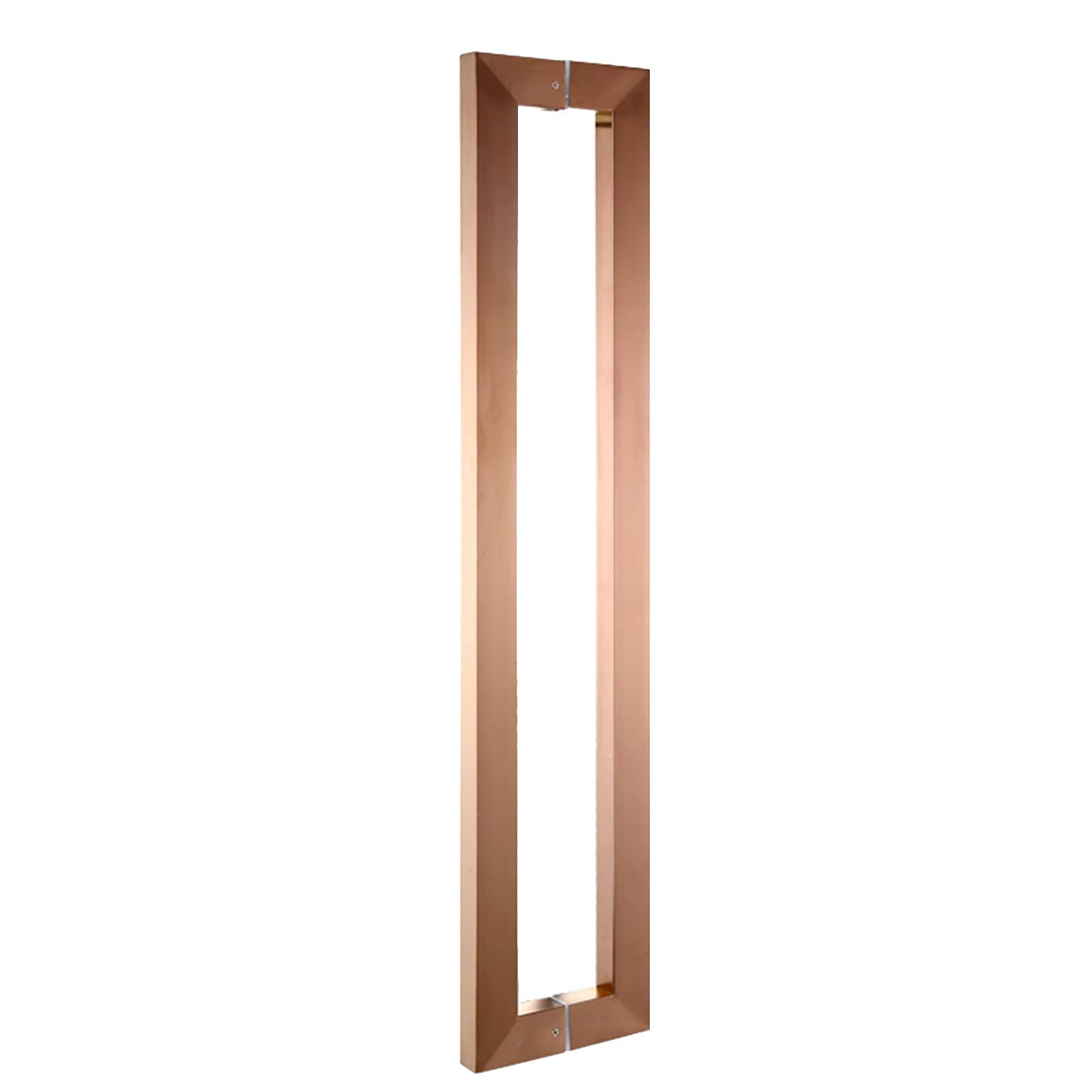 Poignée de porte en acier inoxydable brossé carrée pour douche et salon
