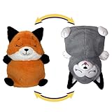 FlipaZoo: Upside Down Inside Out - Fox to Husky - 2-in-1 Animal Plush, Belly Flips to Reveal 2nd Character, Kids Playtime Companion, Plus Bonus Baby