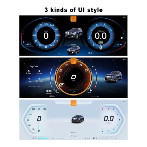 Panel digital 12.3 Renault Koleos Mégane IV 2016-2019 velocímetro LCD 5