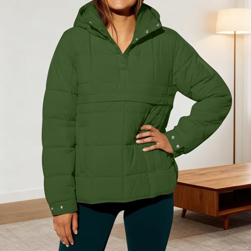 Parka corta mujer rellena acolchada ligera contra el frío suave 2