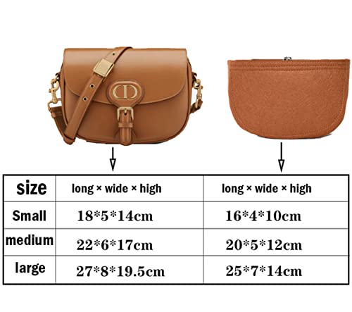 Organiseur de sac en feutre pour Dior Bobby | Shaper noir taille S