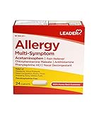 Leader Allergy Multi-Symptom, 24 Caplets Each (Pack of 3)