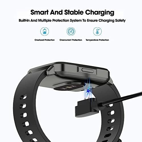 Image of Smartwatch USB Charging Cable, Compatible with Fire Boltt, boAt, Noise, Firebolt Smart Watch Charger, Smart Watch Charger Cable for All Models