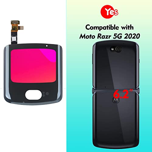 YHXMARSCAN Screen Replacement for Motorola Moto Razr 5G 2020 XT2071-4 6.2