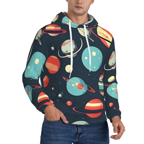 Sweat à capuche espace homme chaud et décontracté pour voyage et gym
