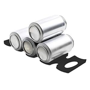 kwmobile 1x opvouwbare houder voor flessen en blikjes – Voor koelkast en voorraadkast – Siliconen flessenhouder in zwart…