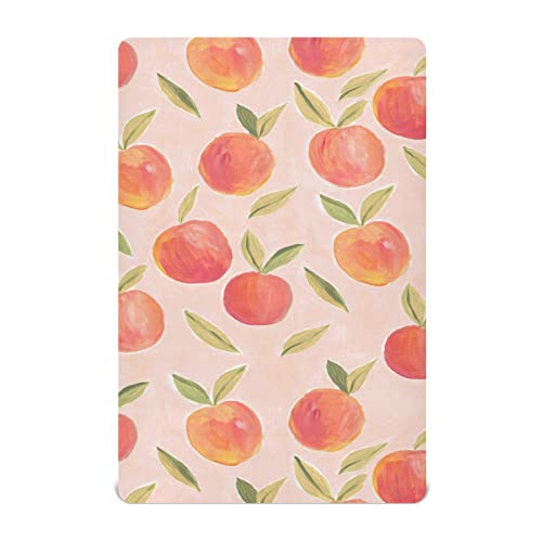 Image of Peaches Pink Baby Crib Sheets Soft Toddler Bed Sheets Breathable Mattress Cover Baby Sheets for Crib Mattress Infant Unisex Girl Newborn, 52 * 28 * 9in