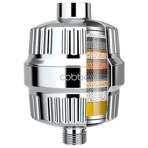 Cobbe Shower Filter for Hard Water Shower Head Filter - with Replaceable Filter Cartridge - Shower Water Filter to Remove Chlorine and Toxins, Chrome