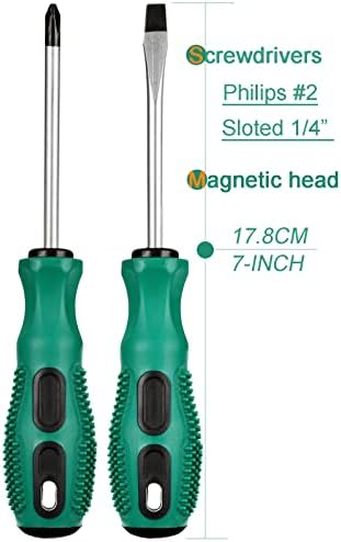 9 in 1 Network Tool Kit Professional Cat6 Rj45 Crimp Tool 8P8C Rj45 Connectors Cable Tester 2Pack Screwdriver Stripping Tool Set