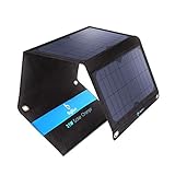 Solar Panel Charger, BigBlue 21W Solar Phone Charger with 2 USB, Foldable & Waterproof, Portable Camping Solar Charger Compatible with iPhone Xs XS Max X 8 7 Plus, iPad, Samsung Galaxy S9, LG etc.