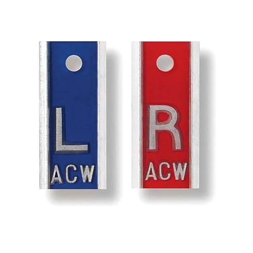 Aluminum Lead Xray Markers with Initials – Color Coded - Durable and Clear Imaging - 1/2
