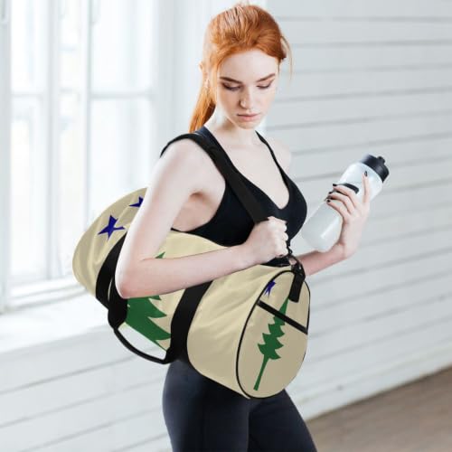 Bolsa de deporte con la bandera de Maine, perfecta para tus escapadas de viaje y entrenamientos 6