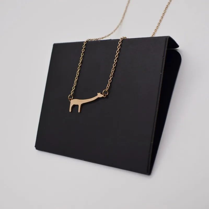 Bijoux Collier Girafe pour Femmes avec Chaîne Fine et Breloque Animaux