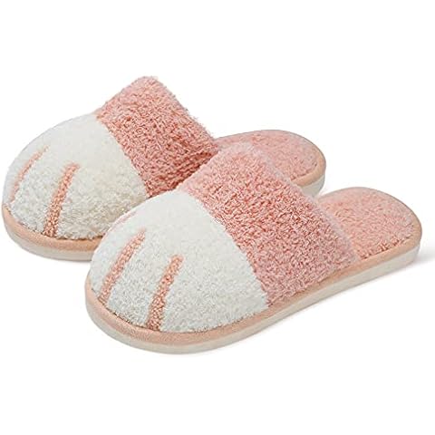 SINNO Cute Animal Slippers for Women Indoor Outdoor Memory Foam House Slippers Soft Warm Cozy Fuzzy Bedroom Non-Slip Shoes Christmas Gift ladies Slippers Cover