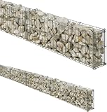 bellissa set pour mur gabion   95553   mur gabion, cages à pierres longueur réglable, kit évolutif  464 x 10 x 20 cm