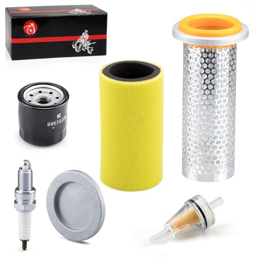 Image of Air Filter & Guide Cage Cap Oil Filter & Spark Plug Kit For Yamaha Rhino 450 660 YXR450 YXR660 2004 2005 2006 2007 2008 2009