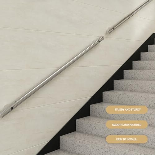 Rambarde d'escalier extérieure en fer forgé 80 cm, garde-corps résistant de balcon moderne