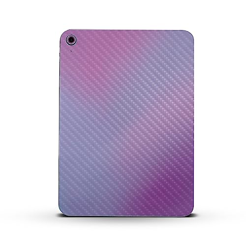 Image of MightySkins Carbon Fiber Skin Compatible with Apple iPad 10.9 inch 10th Gen (2022) Full Wrap Kit - Purple Fog | Protective, Durable Textured Carbon Fiber Finish | Easy to Apply | Made in The USA