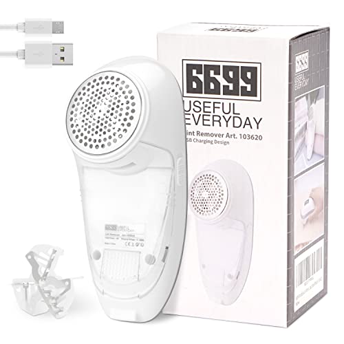6699 Electric Lint Remover and Portable Fabric Shaver Sweater Defuzzer to Easy Remove Clothes Fuzz Balls Pills and Couch Bobble Household and Travel Tool 103620