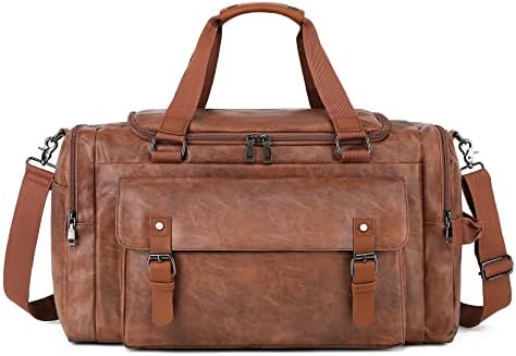 YUDAGOOD Luggage Travel Bag Waterproof PU Leather Large Capacity Travel Bag (Brown) 1 YUDAGOOD Luggage Travel Bag Waterproof PU Leather Large Capacity Travel Bag (Brown)