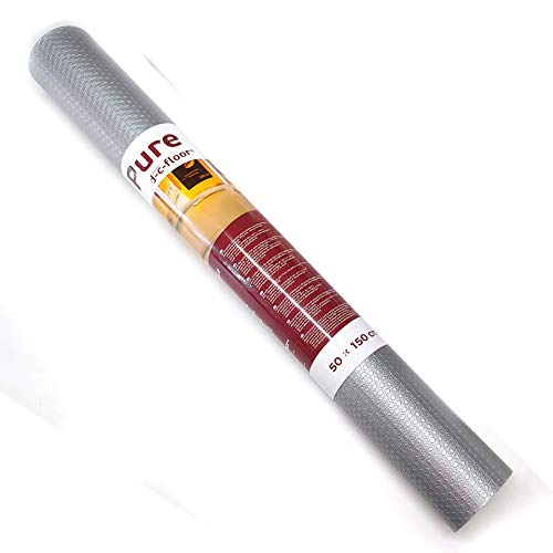 DecoMeister Protector de Cajones Gris Plateado Alfombrilla Antideslizante Para Cocina Nevera Forro Lavable Para Muebles Encimeras Estera Impermeable Para Armarios Mesas Estantería En Rollo 50 x 150 cm