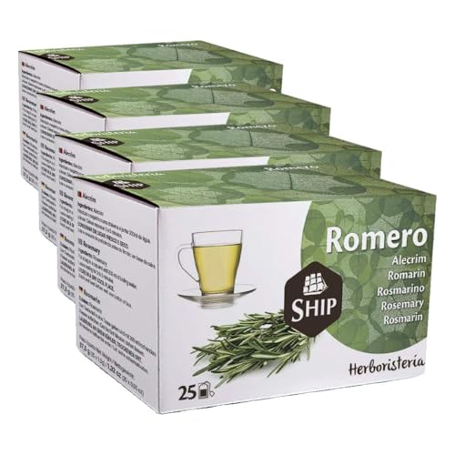 SHIP ROMERO infusion 25bolsitas, 04 kilograms, 37.5 gramo, 1 (Paquete de 4)