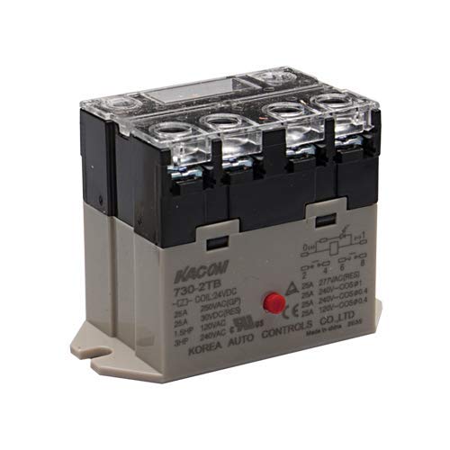 730-2TB-24VDC, Electro Mechanical Power Relay, Panel Mount & Screw terminals, 25A DPST NO, 24VDC Coil Input
