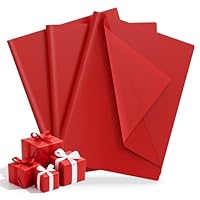 Red Wrapping Paper, Red Tissue Paper for Gift Bags 60 Sheets Gift Wrapping Paper 14 X 20 Inch for Gift Box Packing, Wedding, Birthday, Baby Shower, Party, Festival's Decor
