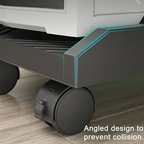 Soporte para torre de PC de escritorio con ruedas, base móvil con ventilación para CPU miniatura 3