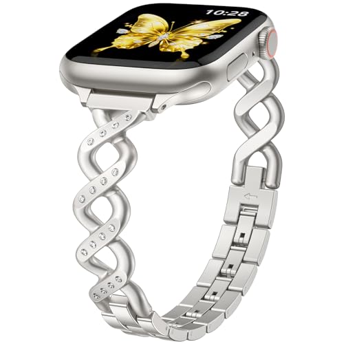 Bracelet en métal pour Apple Watch STIROLL fini le plastique place à l'acier chic
